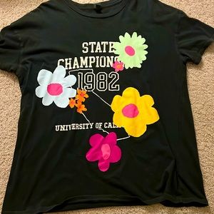 oversized black graphic tee